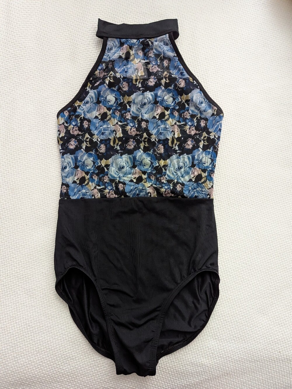 Suffolk Dancewear Adult Floral Illusion High-neck Leotard Sz.MA